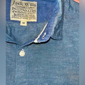 Jack wills light blue with colorful detail long sleeve button up (this is slick)